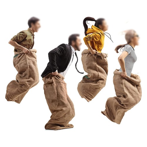 Potato Sack Race Bags Outdoor Lawn Games for Adults and Kids,Large Gunny