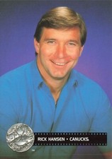 1991 Pro Set Platinum #296 Rick Hansen Vancouver Canucks