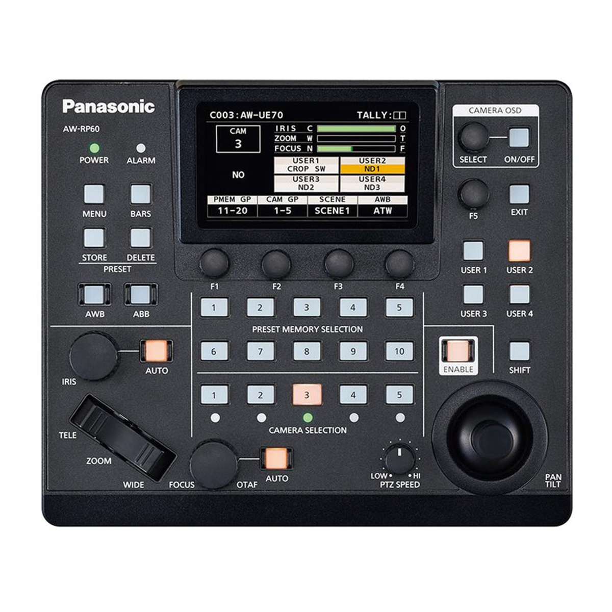 Case Rp60 Panasonic Panasonic AW-RP60GJ Compact LCD PTZ Controller
