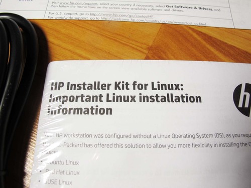 HP Installer Kit for Linux CKT6Y43UP New in Box - w/ Mouse, Warranty, Power Cord - Picture 6 of 12