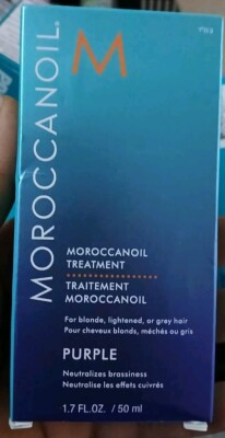 Moroccanoil Treatment Purple Hair Oil for Blonde Hair Care, 1.7 Fl. Oz.