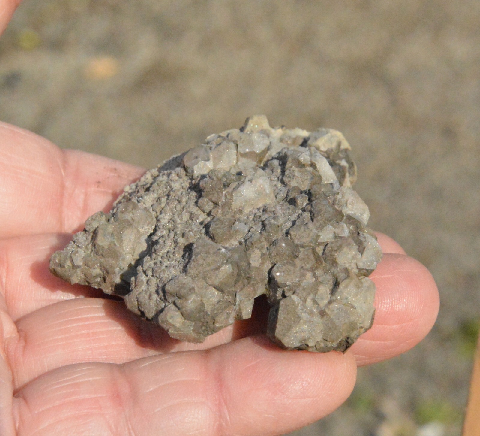 Goethite on Calcite var. Nail Head, Conklin Quarry, Limerock, RI (Steve