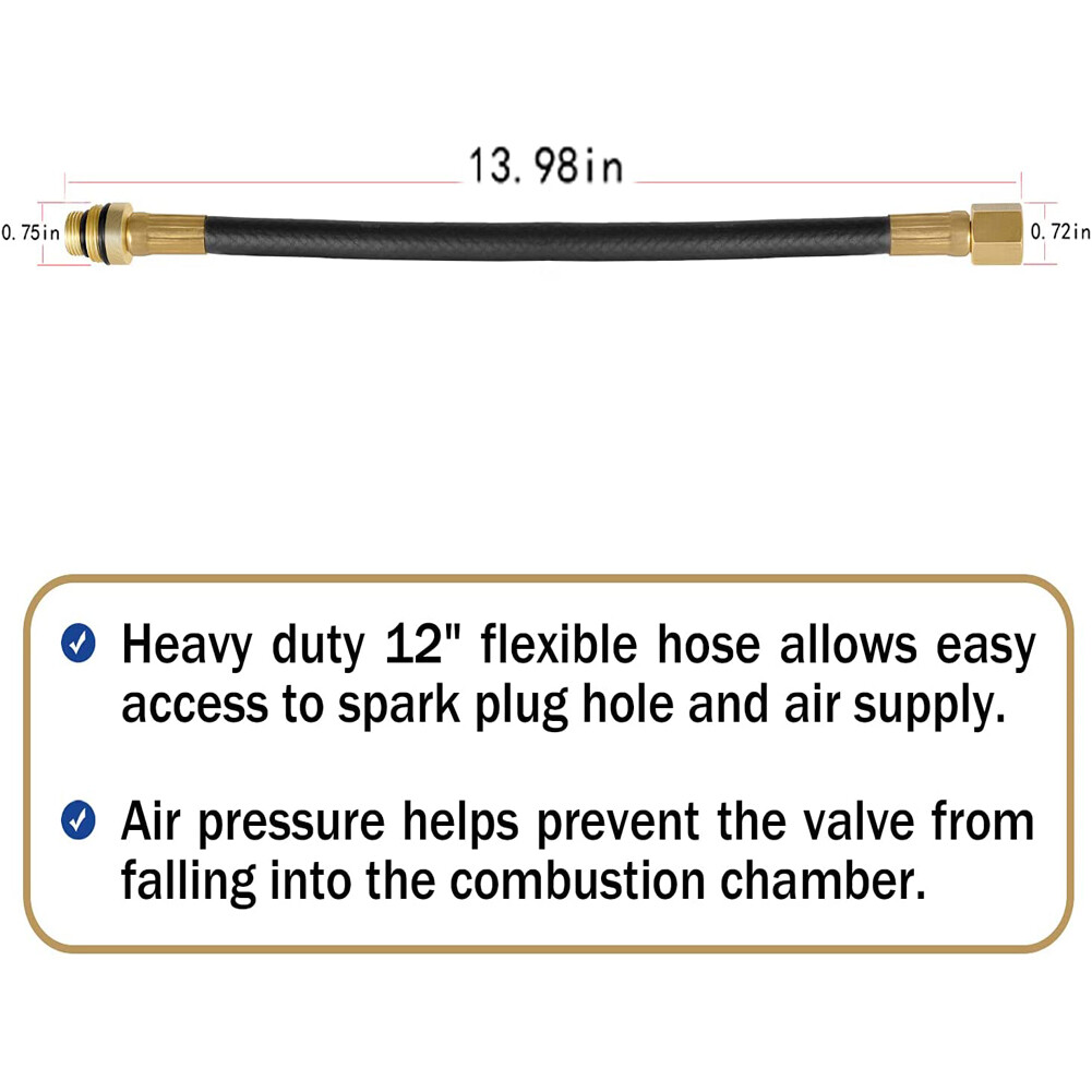 19700 Air Valve Holder 12" Flexible Hose fit For 14mm or 18mm Spark