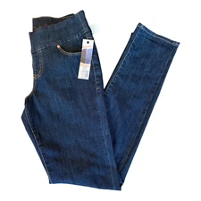 JAG JEANS Malia High Rise Slim Leg Pull-on Stretch NWT Dark Shadow Size 10