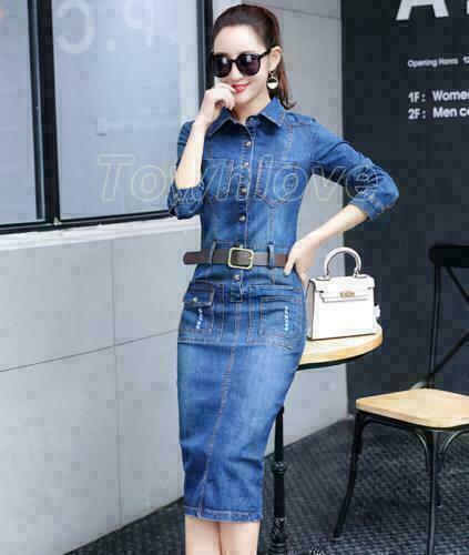 bodycon dress with denim shirt Sosandar