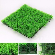 10"x10" Fish Tank Green Artificial Plants Mat, 10 inch x10 inch