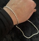 925 Sterling Silver 2.75mm Diamond Cut Rope Chain Necklace 18 INCH — photo 3