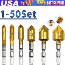 6 x Chamfer Countersink Deburring Drill Bit S...