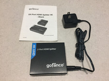 gofanco 2 Port HDMI Splitter 4K 1x2 w/ Manual