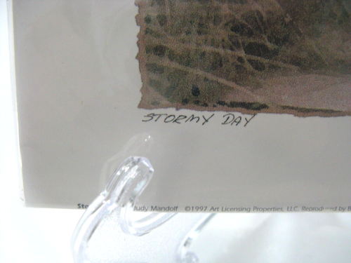 Judy Mandolf Seaside Print "Stormy Day" 1997 Matted 6"x8" Image Area 5.5"x4" - Picture 3 of 4