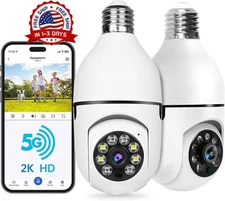 2 Camaras De Seguridad Wifi Exterior 1080P Inalambrica Con Vision Nocturna Video