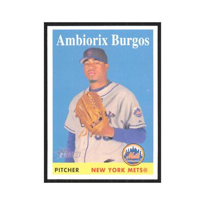 Ambiorix Burgos 2007 Topps Heritage #141 New York Mets Baseball