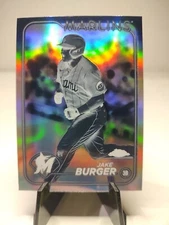 Jake Burger 2024 Topps Chrome Negative Refractor Miami Marlins SSP