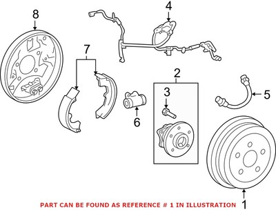 Fits 2009-2015 Toyota Corolla Rear Drums Brake Shoes & Hardware Spring Kit