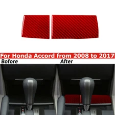 Console Ashtray Box Type A Red Carbon Fiber Cover Trim For Honda Accord 08-12