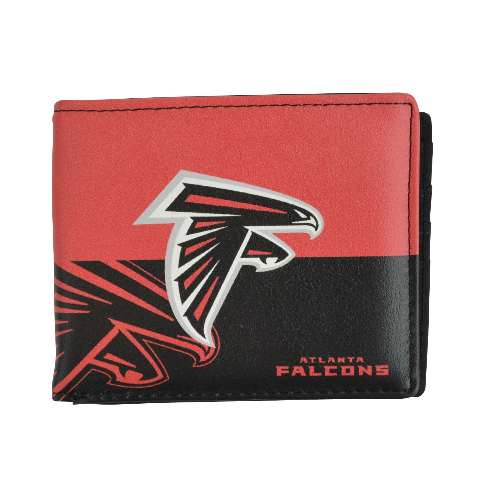 Synthetic Leather Bifold Wallet with Atlanta Falcons Graphic Logo