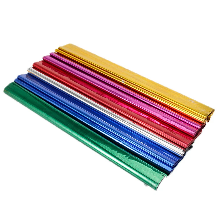 90 envolturas de regalo translúcidas de celofán tintado de color plata verde rosa rojo azul Foto 3 de 4