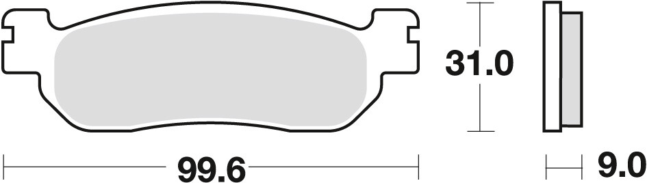 Plaquettes de frein TRW Lucas KH275 organic pour moto Yamaha TW 125 1999-2008