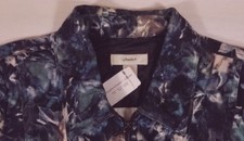 NWT Women's CJ Banks Blue Floral Zippered Jacket size 14W X  64.95