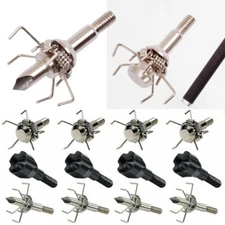 12x 100 Grain Small Game Broadheads Judo & Hammer Arrow Tips Screw-in Arrowheads