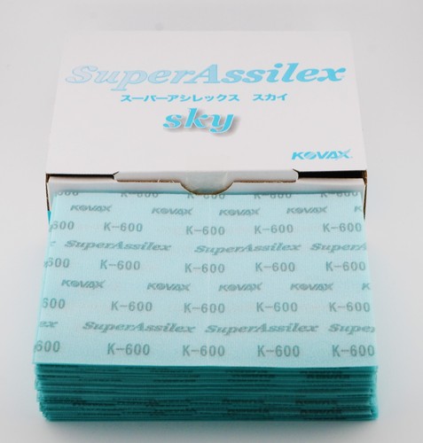 KOVAX Eagle Abrasives Super Assilex sheet Sky K-360 500 600 Grit 50 sheets Box