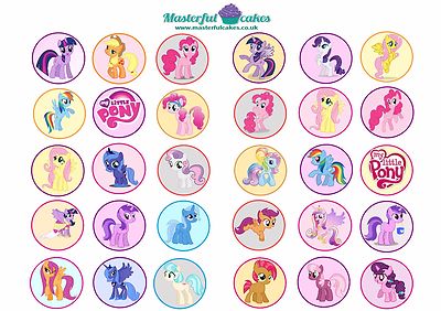 30 X My Little Pony Cupcake Toppers Edible Wafer Paper Fairy Cake - View #10