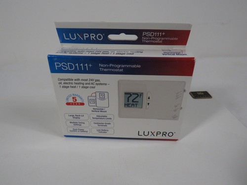 Lux Pro PSD111B-010 Heating and Cooling Lever Thermostat - White for sale  online | eBay