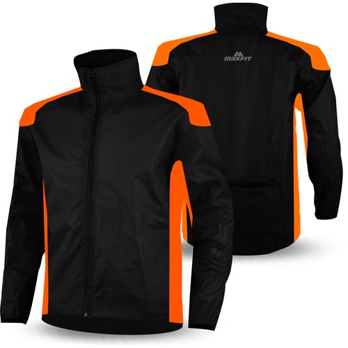 Hi Viz Cycling Rain Jacket Waterproof Windproof Cycle Jacket Rain Coat Unisex - Picture 3 of 10