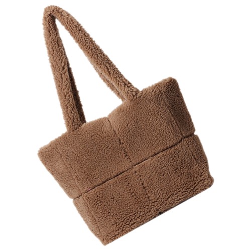 Plush Tote Bag Big Capacity Travel Work Women Cute Fuzzy Handbag - Picture 9 of 12