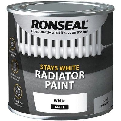 Ronseal Heizkörperlack matt 250ml Stay White Einschicht hitzebeständige Emaille