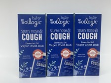 3x Oilogic Stuffy Nose Cough Essential Oil Vapor Chest Rub 0.42 oz
