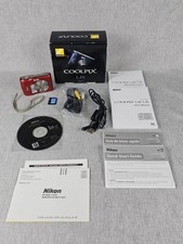 Nikon COOLPIX L18 8.0MP Red Digital Camera Bundle SD Card Manual Original Box