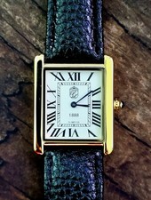 Swiss Designed Gold Pierre Lucerne 1888 Tank Men's Watch