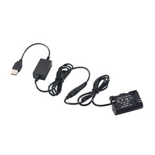 DR-E6 DC Coupler LP-E6 Dummy Battery USB Power Cable for Canon 90D 7D2 5D4 R6