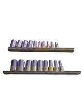 Snap-on Tools Shallow Socket Set 1/4” Drive 3/16 To 9/16 and 5mm To 14 Mm 19pcs