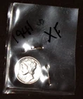 1941  SILVER MERCURY DIME - GRADES "EXTRRMRLY FINE"