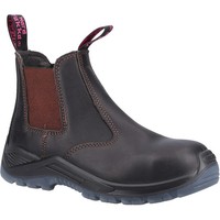 Hard Yakka Banjo Womens Dealer Pull On Steel Toe Chelsea Boots Brown Size 4 - 9