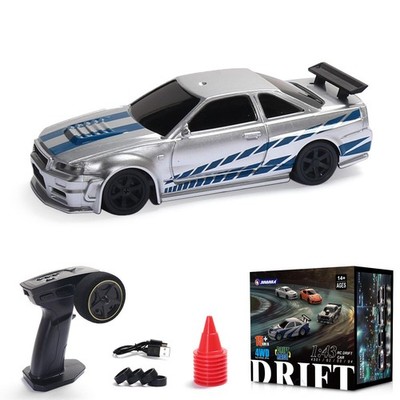 1/43 RC Race Car R34 Radio Control High Speed Drift Vehicle 4WD RTR Gift for