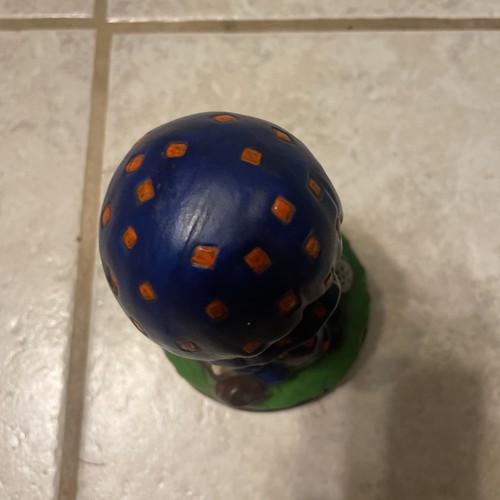 Vintage Mädchen mit blauer Haube Hut Kleid Keramik Figur Statue 70er Jahre handbemalt - Bild 5 von 13