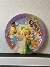 Vtg Disney Tinkerbell Fairies Princess Zak Designs Kids 8" Plate Melanmine