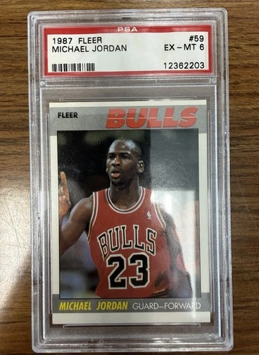 1987-88 Fleer - Michael Jordan #59 PSA 6 EX-NMT