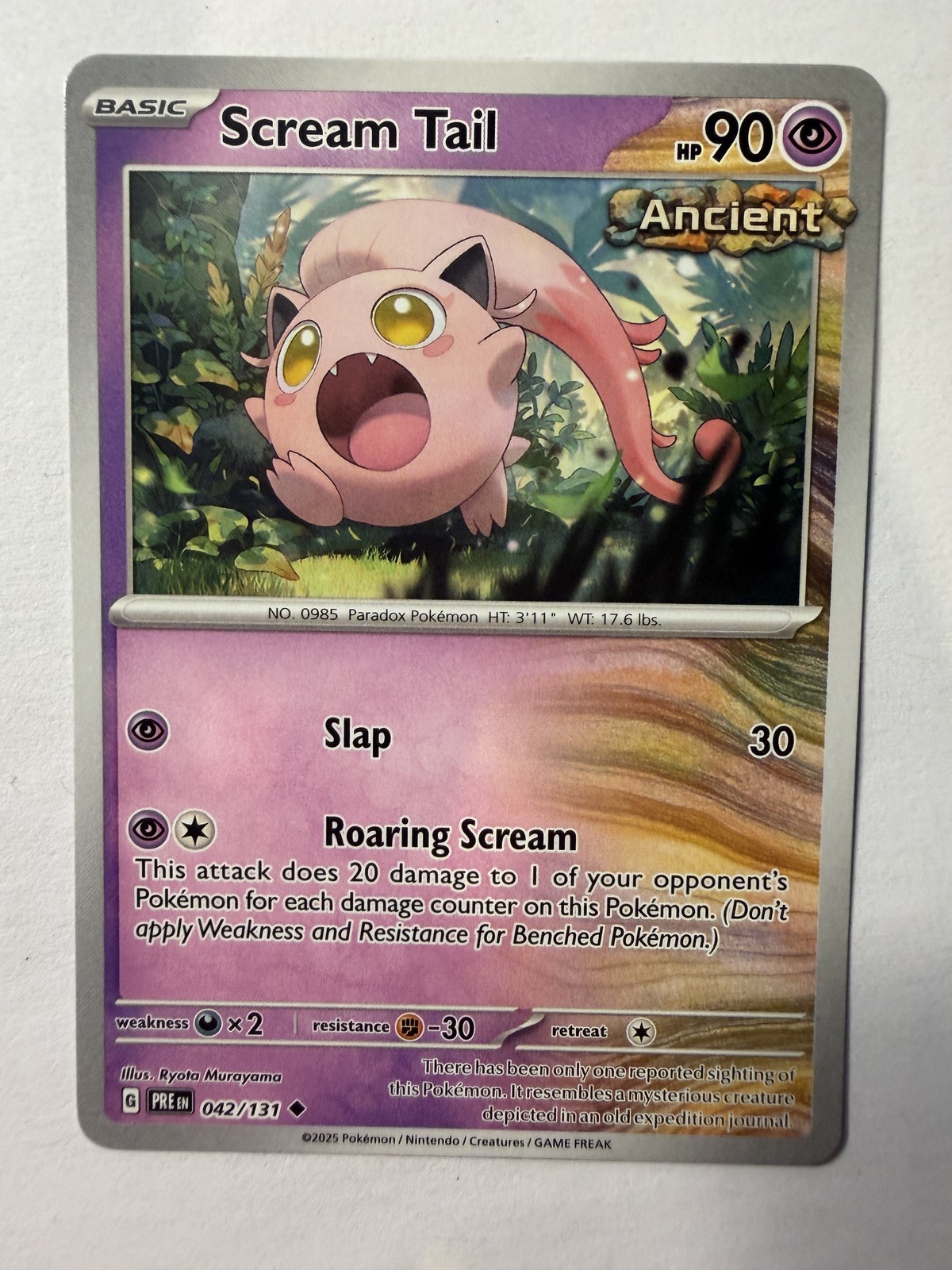 Scream Tail SV: Prismatic Evolutions 042/131 NM English Pokemon Card