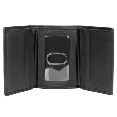 J. Buxton Ridgewood RFID Blocking Three-Fold Leather Wallet