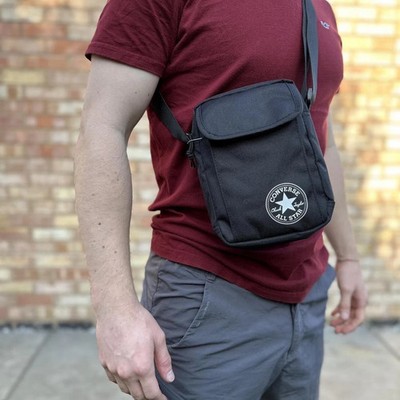 Converse Bauchtasche schwarz Herren Doggy Bag Geldgürtel Festival Schultertasche
