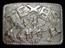 OE13151 NOS VINTAGE 1970s  TEXAS  STATE COMMEMORATIVE BELT BUCKLE
