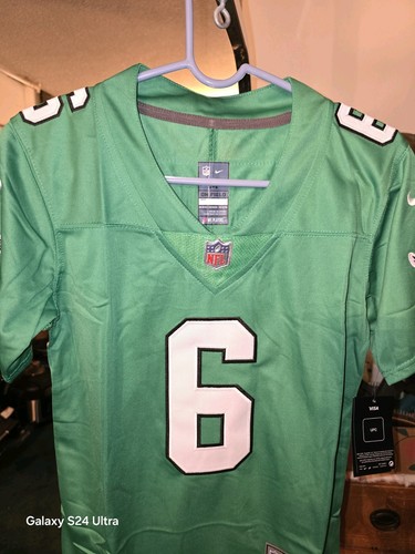 NWT Philadelphia Eagles DeVonta Smith Kelly Green Jersey 6# Youth Xlarg Stitched - Bild 2 von 2