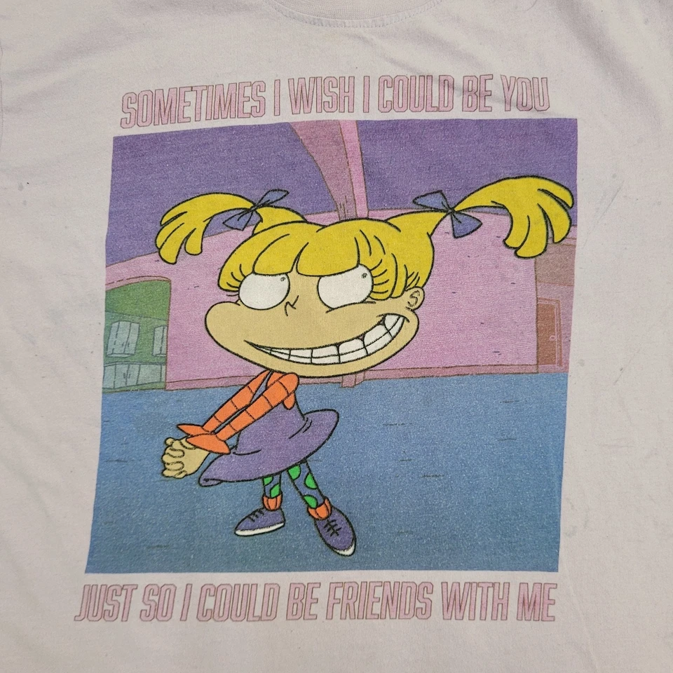 Camisa Nickelodeon Rugrats Angelica para mujer XL 22x23 camiseta de algodón púrpura Foto 3 de 4