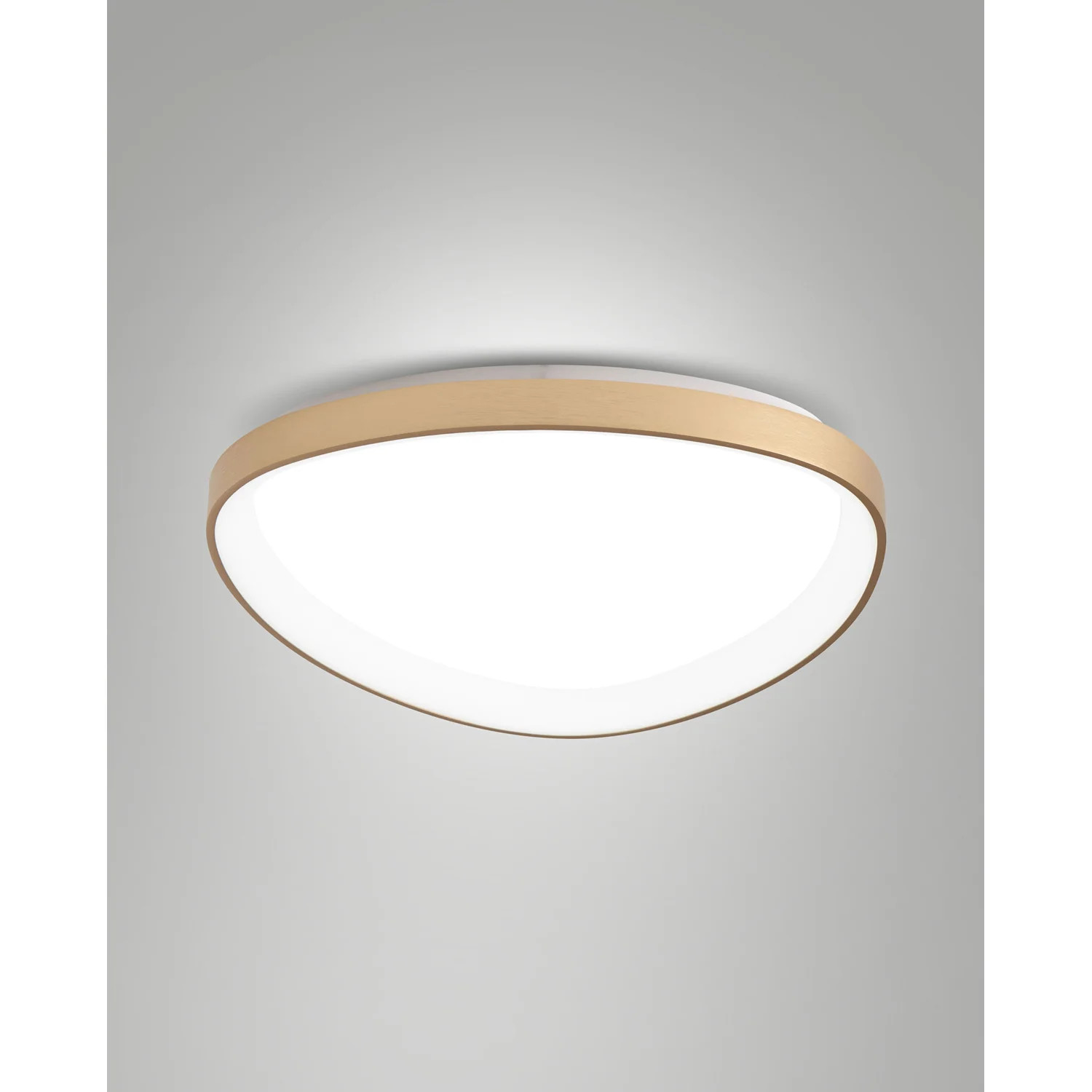 Quirk Plafon. Led Ottone Satin.D.600