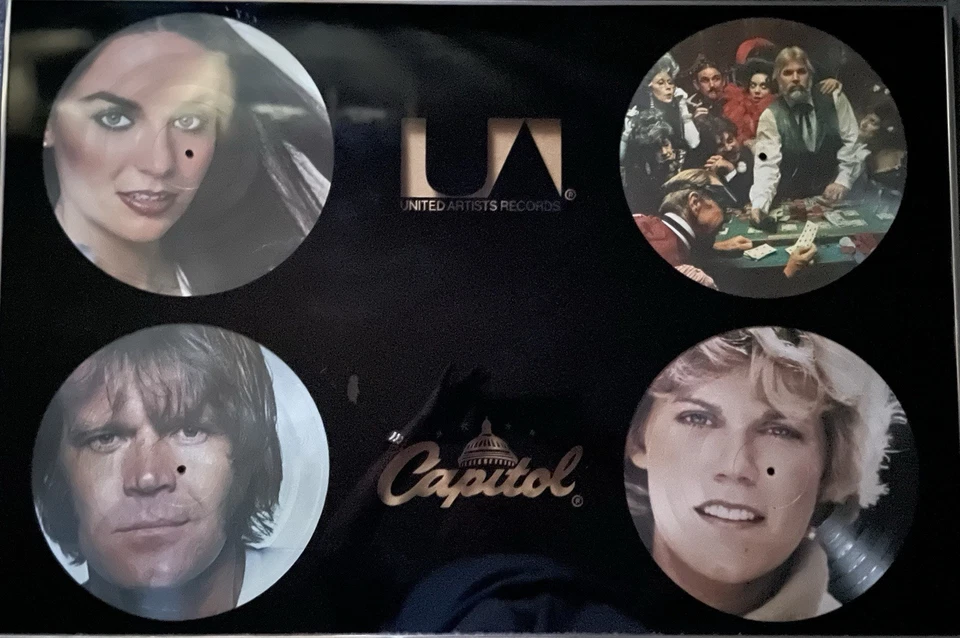 UA/Capitol Records 4 Promo Picture Disc Framed Display 36x 24 1/2. - Image 2 of 2