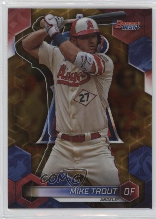2023 Bowman's Best Gold Refractor 2/50 Mike Trout #44